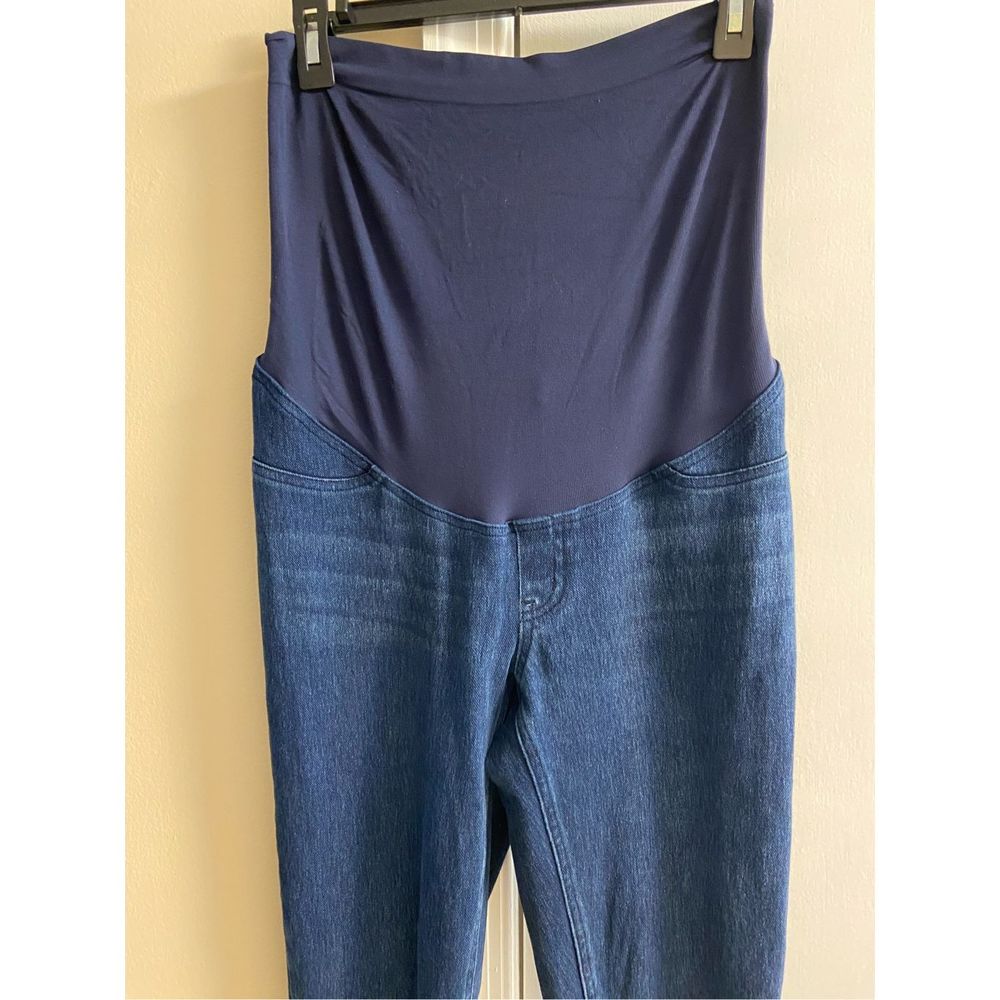 Spanx maternity indigo stretchy skinny jeggings. Large